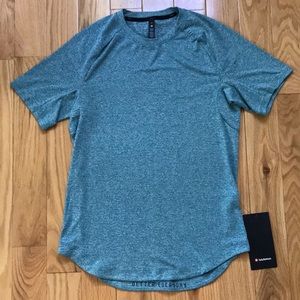 Lululemon Drysense SS *Heathered Deep Cove